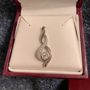 Helzberg Mirabela Diamond cluster twist pendant